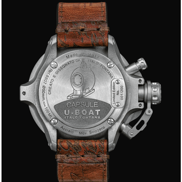 U-BOAT CAPSULE 50MM SS BK BE