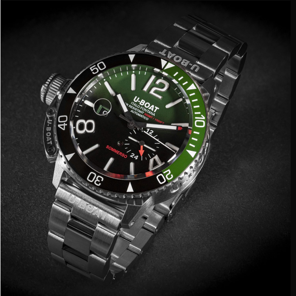 U-BOAT SOMMERSO CERAMIC GREEN/MT BRACELET