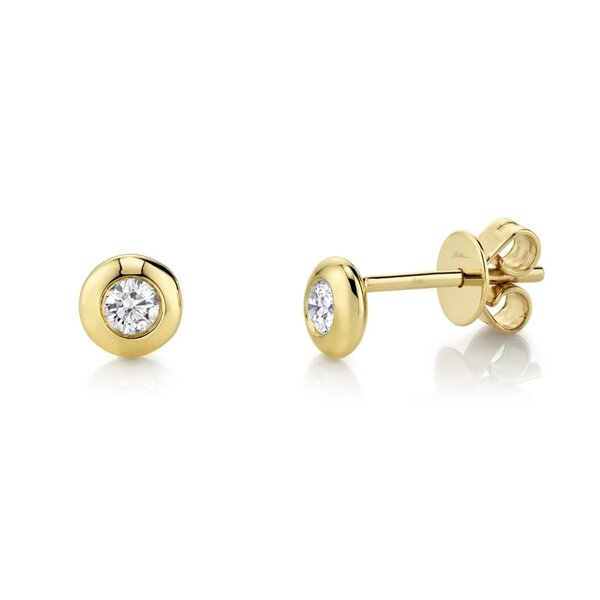 SHY CREATION INC 14kt Yellow Gold .22ct Diamond Bezel Studs