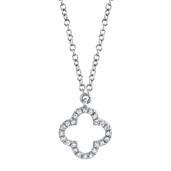 SHY CREATION INC SC55019617 - 14kw .08 Dia Clover Necklace