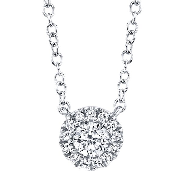 SHY CREATION INC 14kt White Gold .14 Diamond Necklace