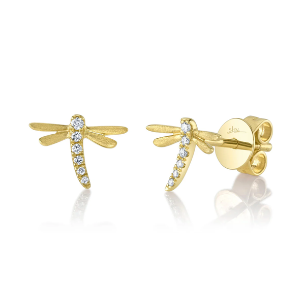 SHY CREATION INC SC55025134 - 14ky .05 Dia Dragonfly Earrings