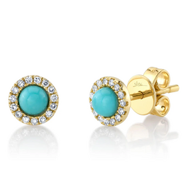 SHY CREATION INC SC55013113 - 14ky .10 Dia 0.23 Turq Studs