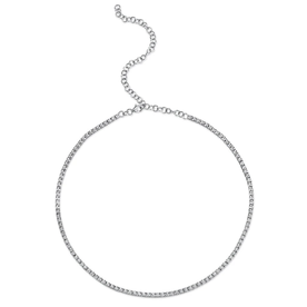 SHY CREATION INC 14kt White Gold .95 Diamond Line Necklace