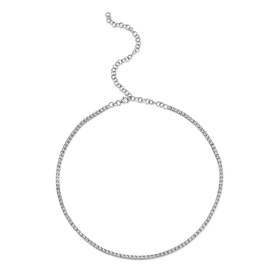 SHY CREATION INC 14kt White Gold .95 Diamond Line Necklace