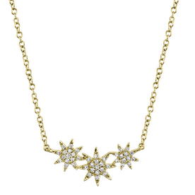 SHY CREATION INC 14kt Yellow Gold .09 Diamond Star Necklace