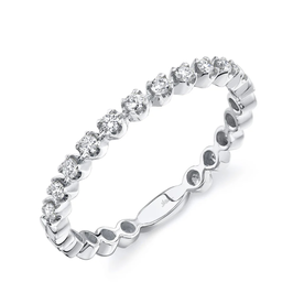 SHY CREATION INC 14kt White Gold .18 Diamond Band