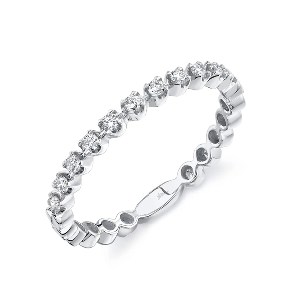 SHY CREATION INC 14kt White Gold .18 Diamond Band