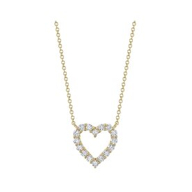 SHY CREATION INC 14kt Yellow Gold .43 Diamond Open Heart Necklace