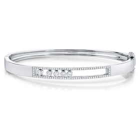 SHY CREATION INC 14kt White Gold .42 Diamond Slider Bangle