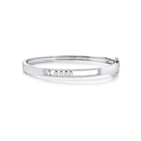 SHY CREATION INC 14kt White Gold .42 Diamond Slider Bangle
