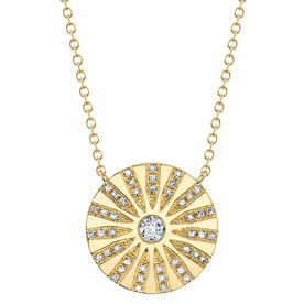 SHY CREATION INC 14kt Yellow Gold .20 Diamond Circle Necklace