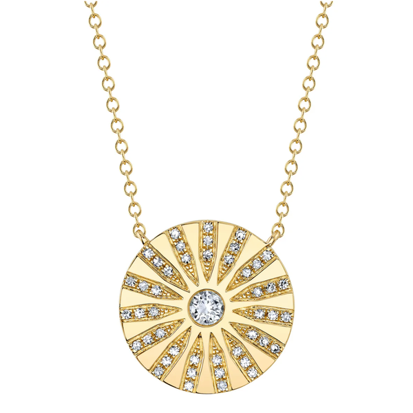 SHY CREATION INC 14kt Yellow Gold .20 Diamond Circle Necklace