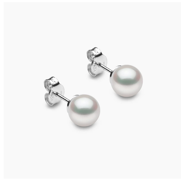 YOKO Classic 18K Gold AA Akoya Pearl Stud Earrings