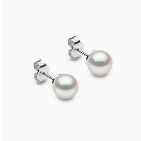 YOKO Classic 18K Gold AA Akoya Pearl Stud Earrings