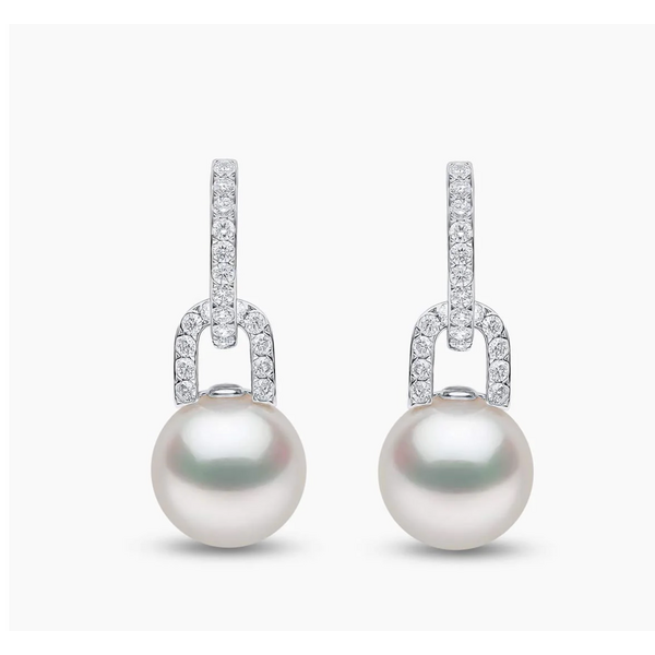 YOKO Jazz 18K Gold Pearl and Diamond Link Earrings