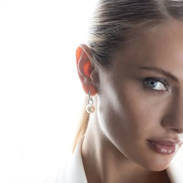 YOKO Jazz 18K Gold Pearl and Diamond Link Earrings