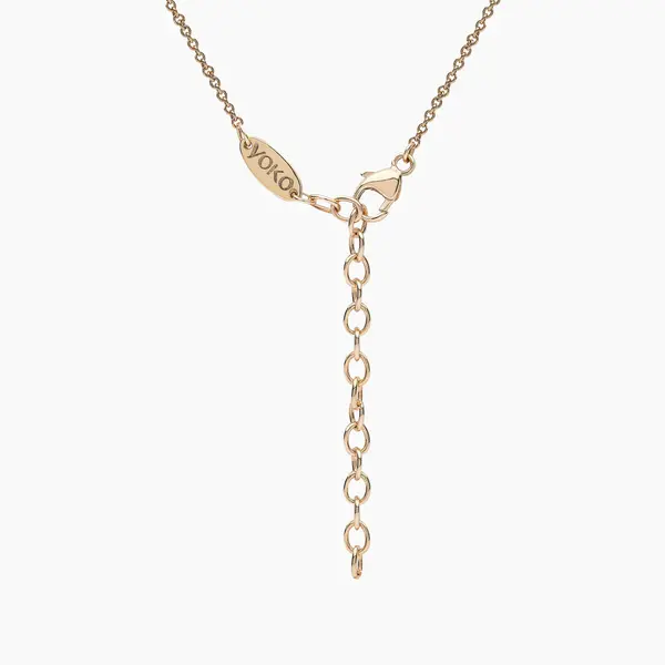 YOKO Sleek 18K Gold Pearl and Diamond V Necklace