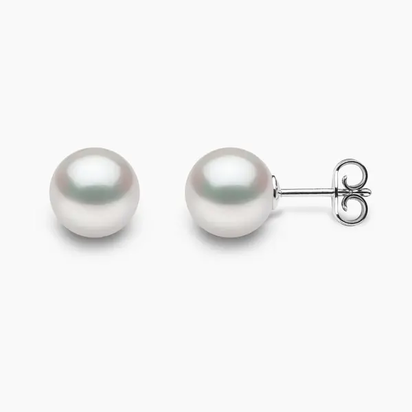 YOKO Classic 18K Gold AA Akoya Pearl Stud Earrings