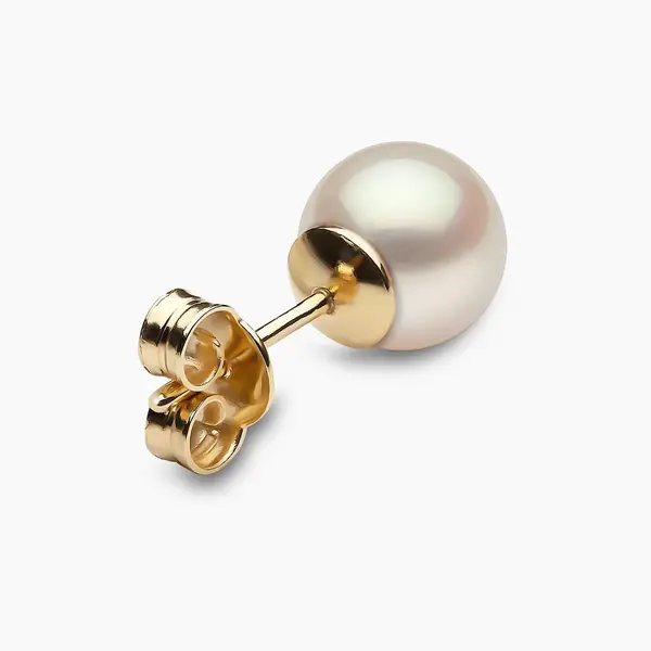 YOKO Classic 18K Gold Freshwater Pearl Stud Earrings