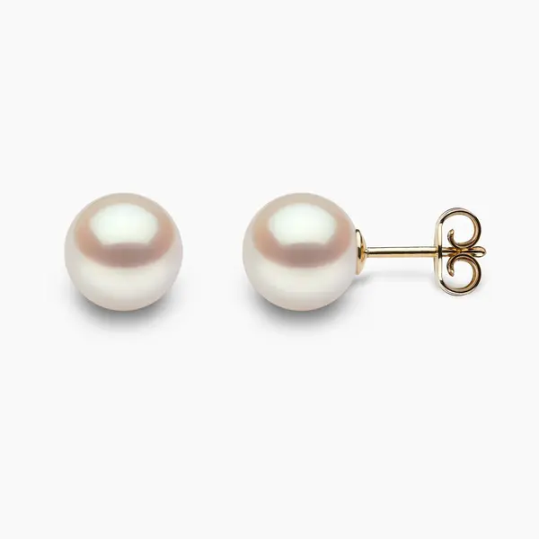 YOKO Classic 18K Gold Freshwater Pearl Stud Earrings