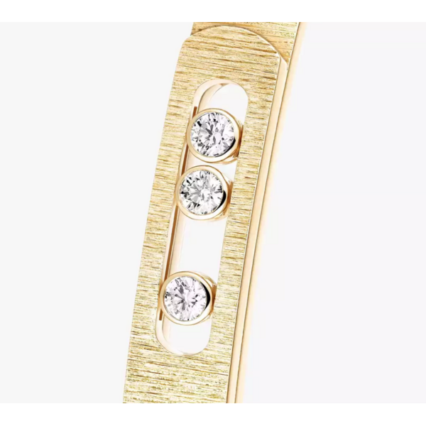 MESSIKA Move Noa Ciselé Bangle Large Size 18kt Yellow Gold Diamond Bracelet