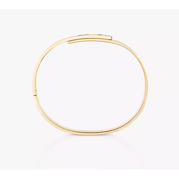 MESSIKA Move Noa Ciselé Bangle Large Size 18kt Yellow Gold Diamond Bracelet