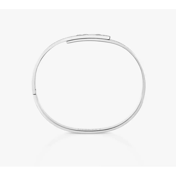 MESSIKA Move Noa Ciselé Bangle Large Size 18kt White Gold Diamond Bracelet