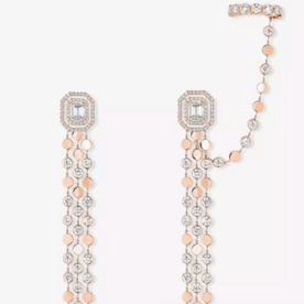MESSIKA D-Vibes Multi-Row earrings 18kt Pink Gold Diamond Earrings