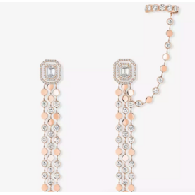 MESSIKA D-Vibes Multi-Row earrings 18kt Pink Gold Diamond Earrings