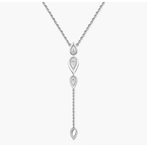 MESSIKA Fiery Tie Necklace 18kt White Gold Diamond Necklace