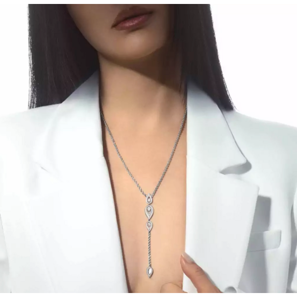 MESSIKA Fiery Tie Necklace 18kt White Gold Diamond Necklace
