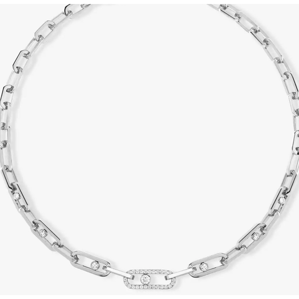 MESSIKA Move Link 18kt White Gold Diamond Necklace