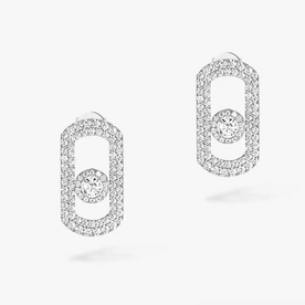 MESSIKA So Move Pavé 18kt White Gold Diamond Earrings