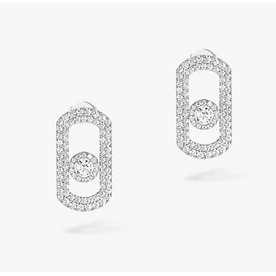 MESSIKA So Move Pavé 18kt White Gold Diamond Earrings