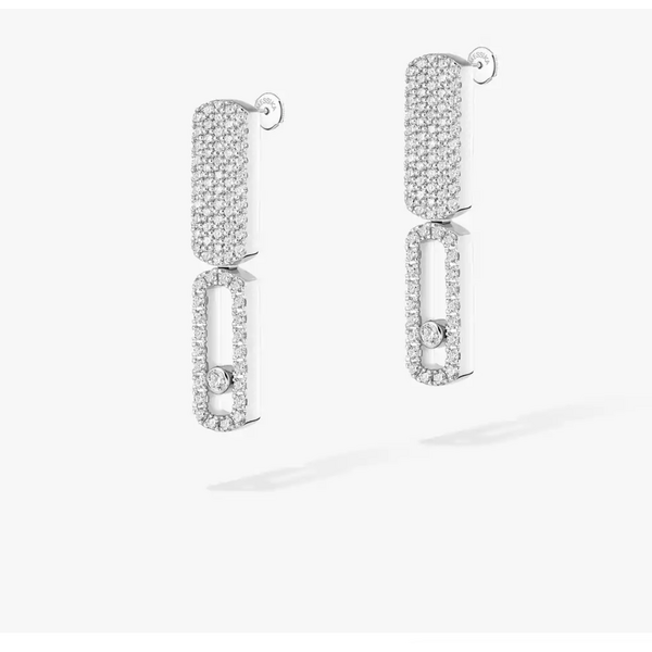MESSIKA Imperial Move SM 18kt White Gold Diamond Earrings