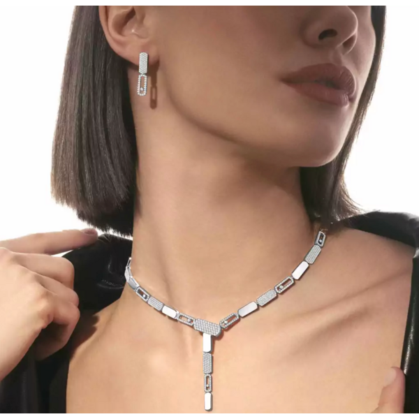 MESSIKA Imperial Move SM Tie Necklace 18kt White Gold Diamond Necklace