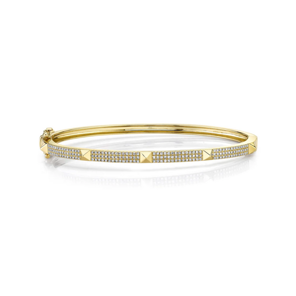 SHY CREATION INC 14kt Yellow Gold .45 Diamond Pyramid Bangle