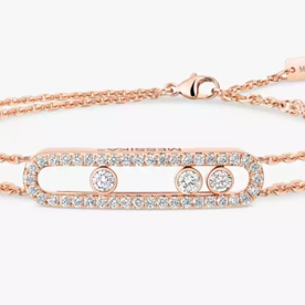 MESSIKA 18kt Rose Gold Move Classique Pavé Bracelet