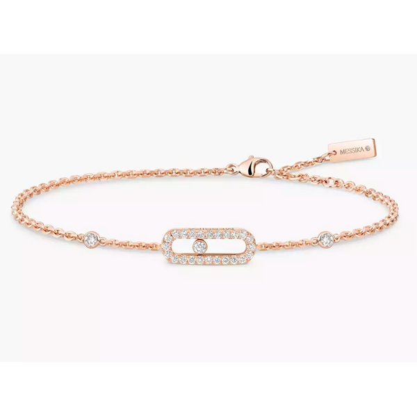MESSIKA 18kt Rose Gold Move Uno Pavé Bracelet