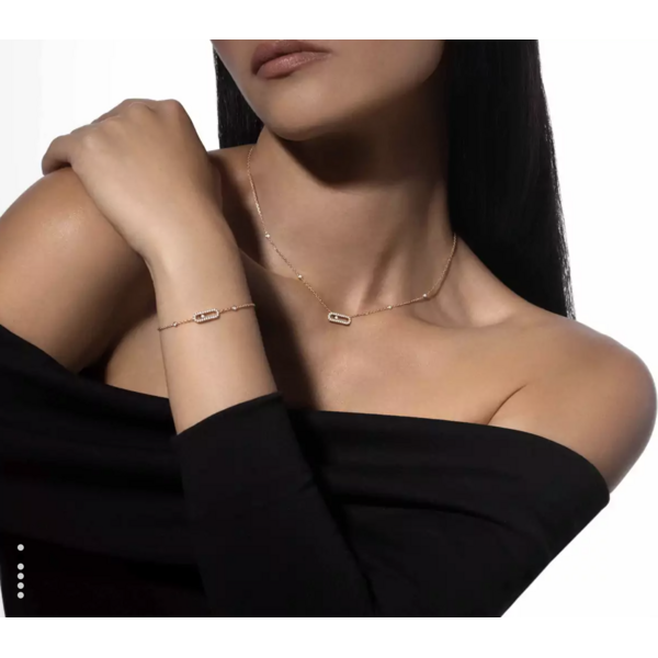 MESSIKA 18kt Rose Gold Move Uno Pavé Bracelet
