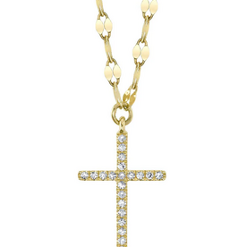 SHY CREATION INC SC55026066 - 14ky .06ct Dia Cross Necklace