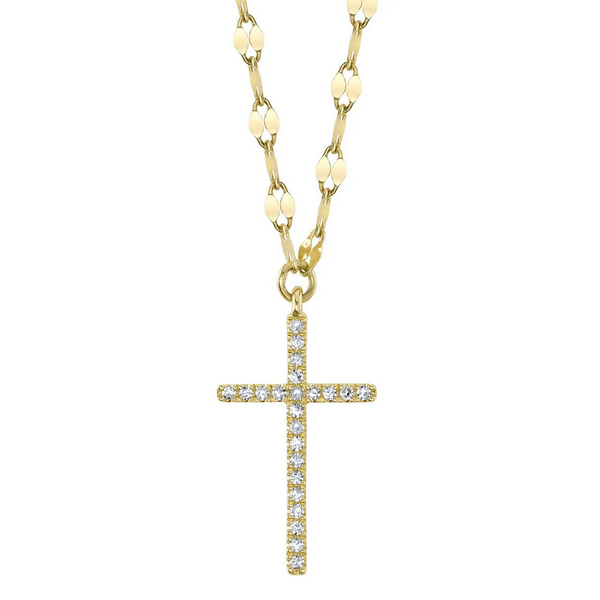 SHY CREATION INC 14ky .06ct Diamond Cross Necklace