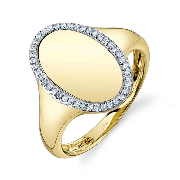 SHY CREATION INC 14ky .11 Diamond Oval Ring