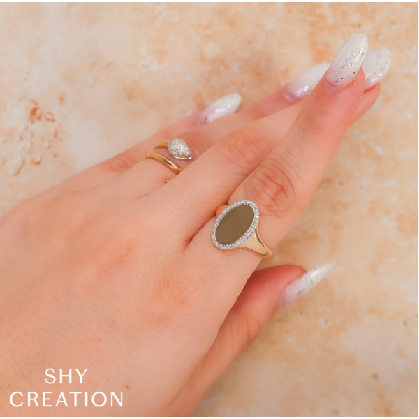 SHY CREATION INC SC55026685RD - 14ky .11 Dia Oval Ring