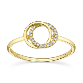 SHY CREATION INC SC55027233 - 14ky .07 Dia Love Knot Circle Ring