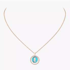 MESSIKA 11649-PG - 18ky Turquoise Lucky Move SM Necklace