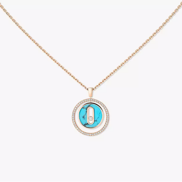 MESSIKA 11649-PG - 18ky Turquoise Lucky Move SM Necklace