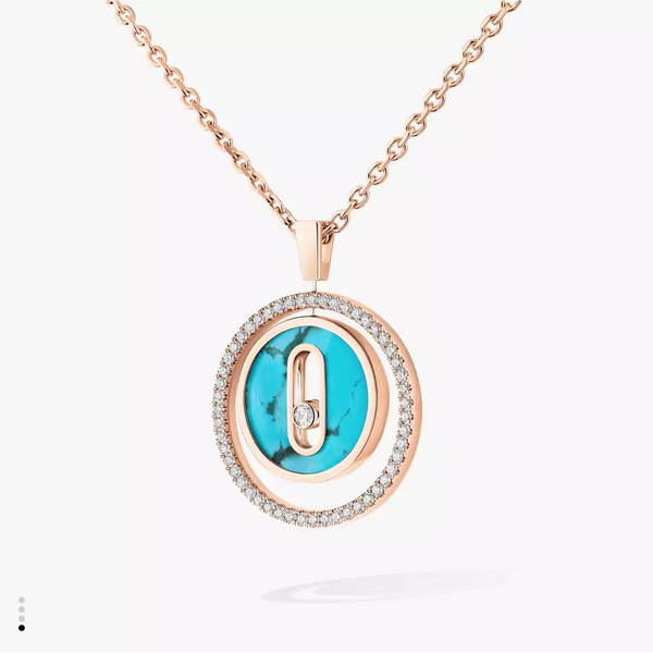 MESSIKA 11649-PG - 18ky Turquoise Lucky Move SM Necklace