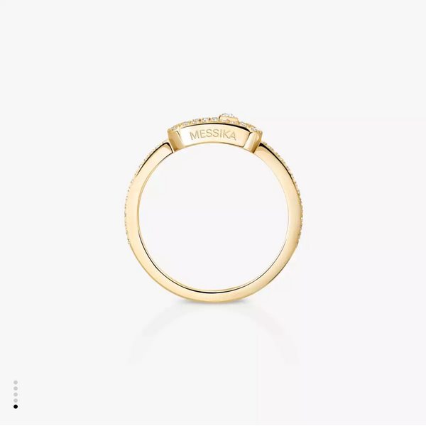 MESSIKA 18kt Yellow Gold Move Uno Pavé Ring